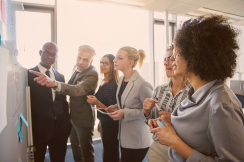 Group of workers in an office